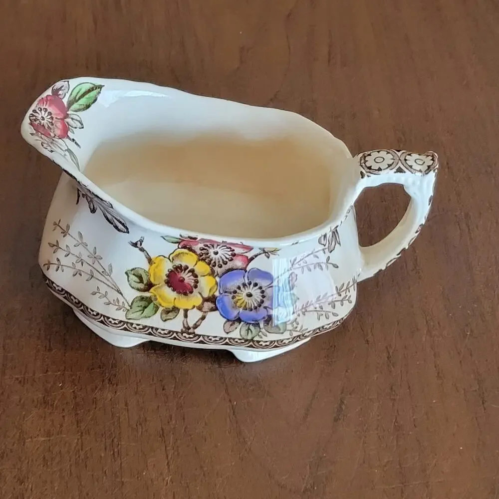 Vintage Alfred Meakin Medway Creamer Dish Floral England